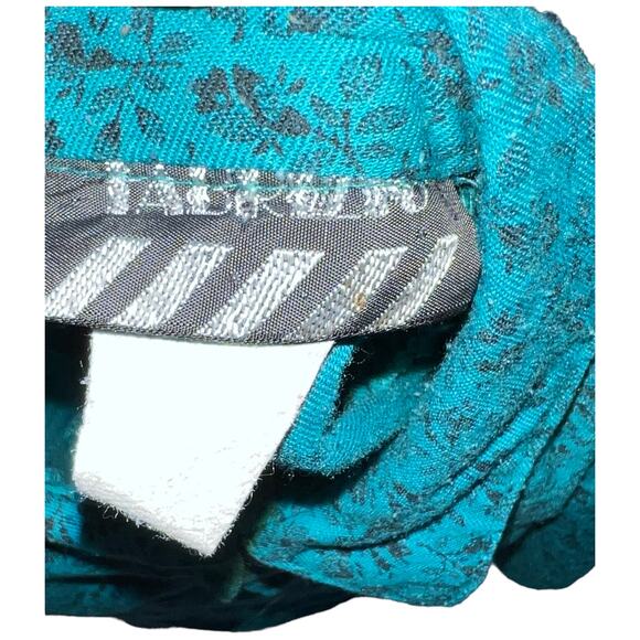 Fabrizio 90s Green Floral Peplum Pencil Dress Size 10 Vintage Occasion wear - Picture 5 of 10